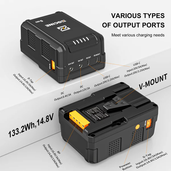 Batería de montaje en V ZGCINE ZG-S150 - Imagen 9